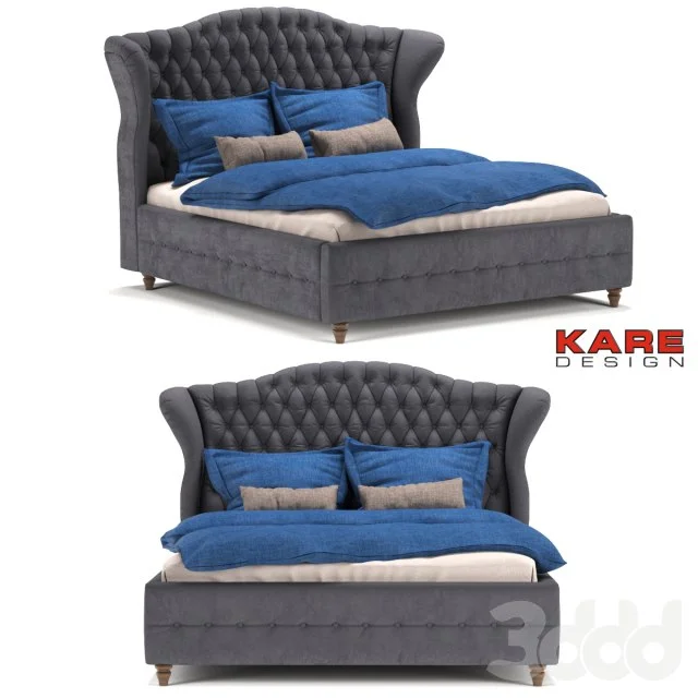 Kare Design Bed City Spirit Darkgrey